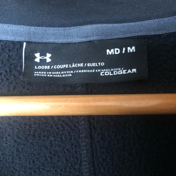 Under Armour Cold Gear “Storm” Black  Full-Zip Fleece Lined Fitted Jacket Medium - Picture 13 of 14